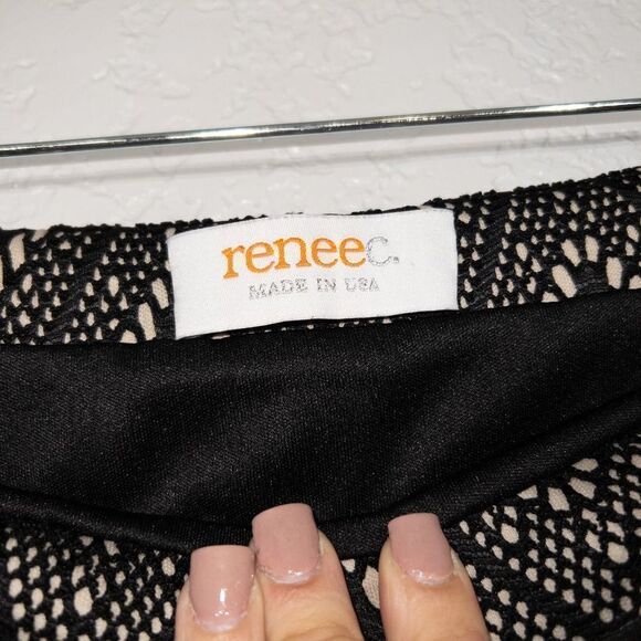 Renee C. Black Elvira Lace Pencil‎ Skirt Size Large - Picture 4 of 5